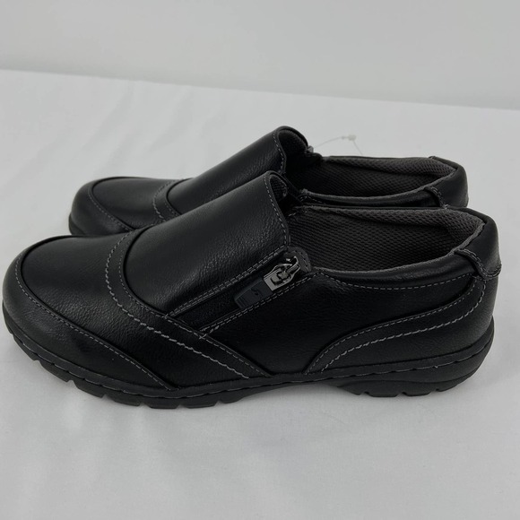 DR Scholl’s Hyacinth Black Faux Leather Zip Side Slip-On Comfort Shoe, Women's 6 - Picture 3 of 8